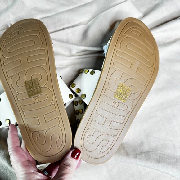 ShuShop Womens sz 8 Cecily Bone Studded Sandal New in Box Wrap Ankle - Picture 5 of 9